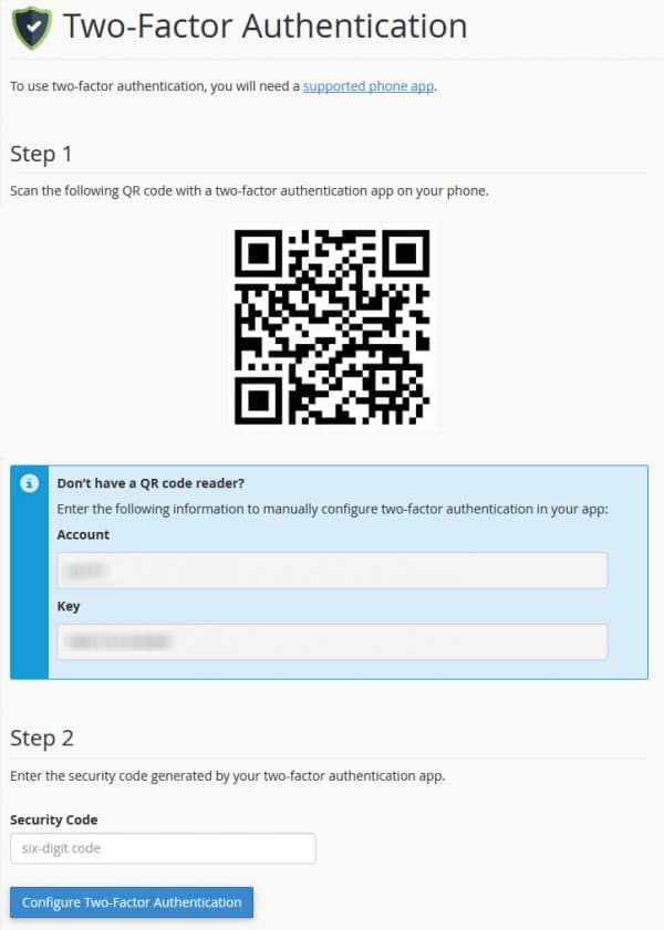 cPanel Two-Factor Authentication for the Best Access Protection ...